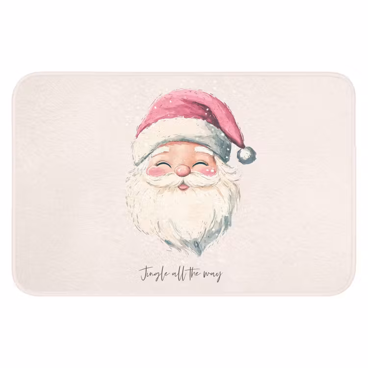 Badematte - Weihnachtsmann - Weihnachten - Zitat - Beige — 1
