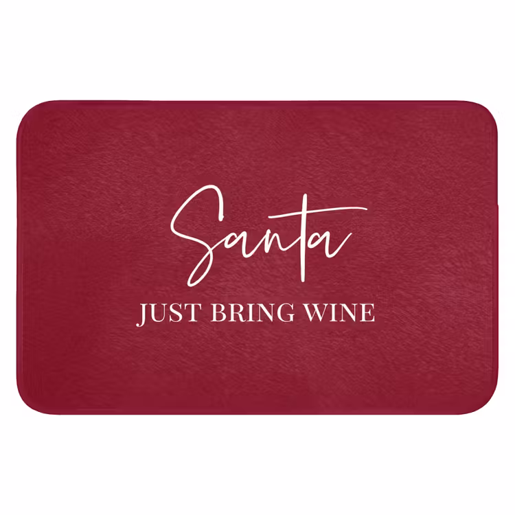 Badematte - Weihnachtsmann - Wein - Rot - Weihnachten - Weihnachtsmann — 1