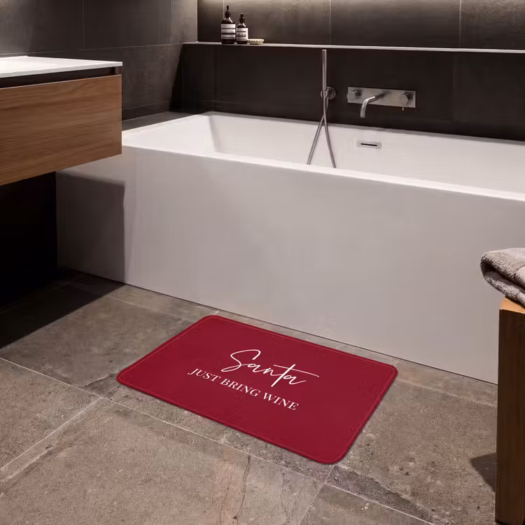 Badematte - Weihnachtsmann - Wein - Rot - Weihnachten - Weihnachtsmann — 4