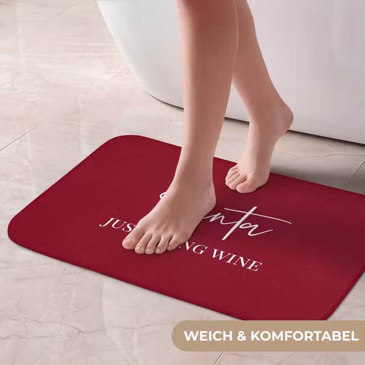 Badematte - Weihnachtsmann - Wein - Rot - Weihnachten - Weihnachtsmann — 5
