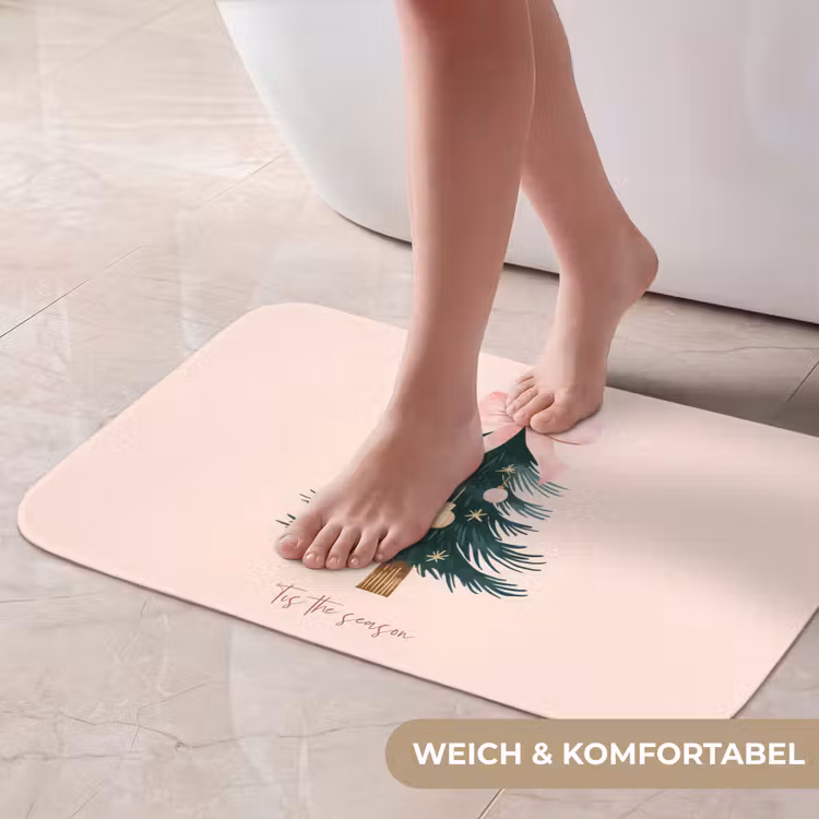 Badematte - Weihnachtszeit - Weihnachtsbaum - Rosa — 5