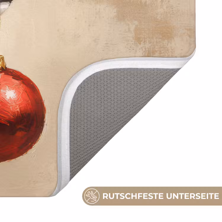 Badematte - Weihnachten - Hirsch - Geweih - Weihnachtskugel - Rentier — 3