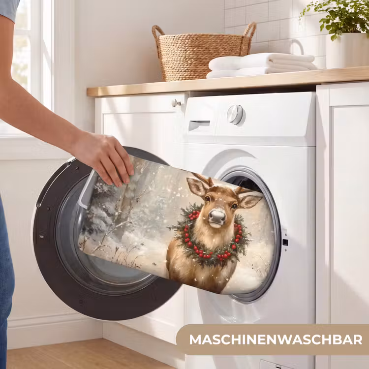 Badematte - Weihnachten - Rentier - Winter - Kranz — 7