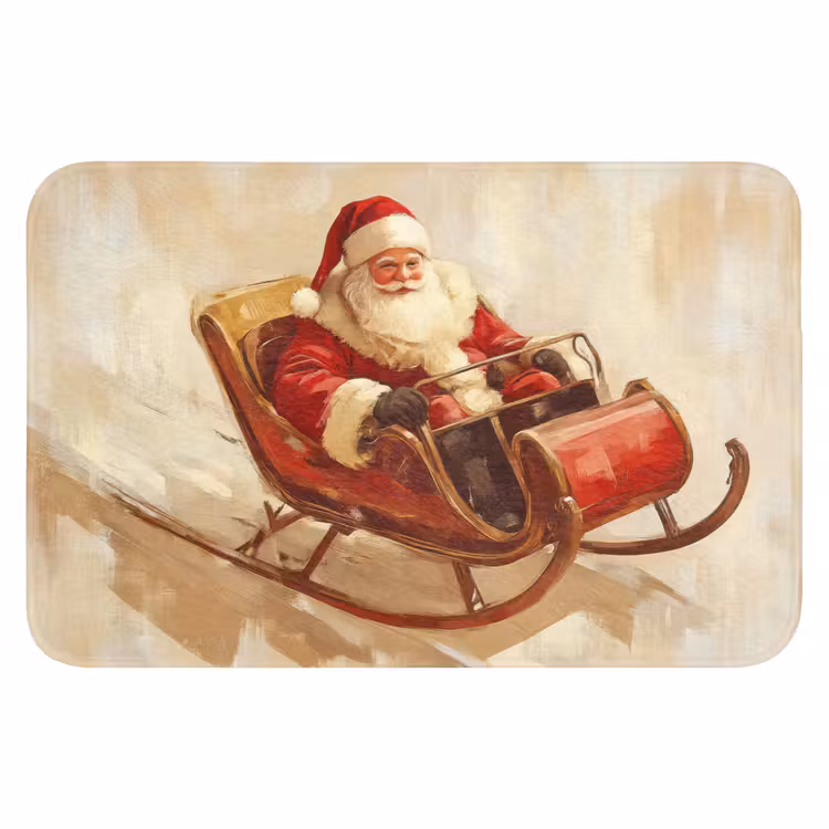 Badematte - Weihnachten - Schlitten - Weihnachtsmann — 1