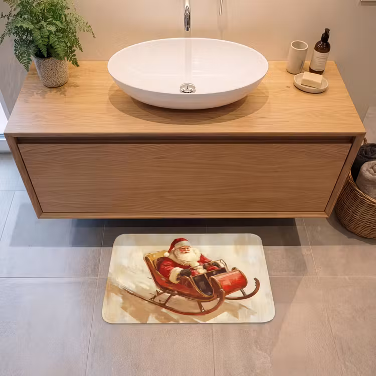 Badematte - Weihnachten - Schlitten - Weihnachtsmann — 2