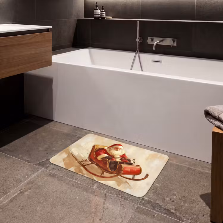 Badematte - Weihnachten - Schlitten - Weihnachtsmann — 4