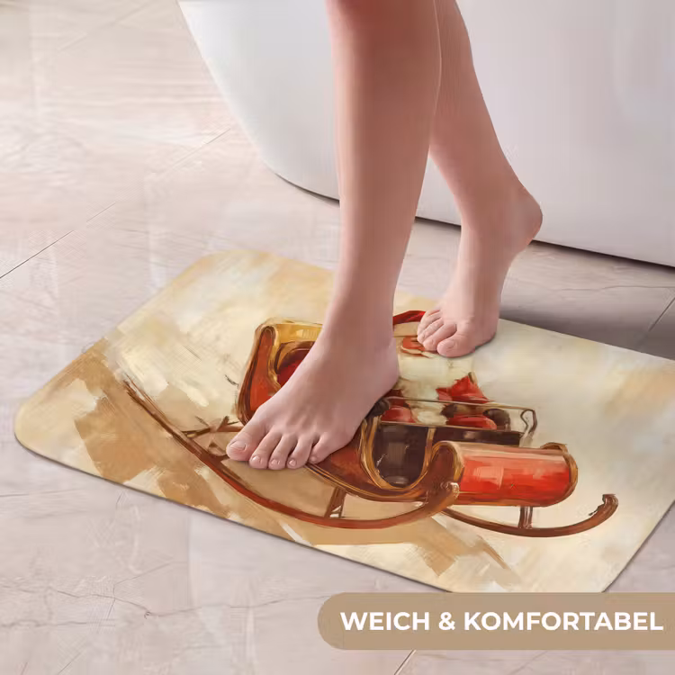 Badematte - Weihnachten - Schlitten - Weihnachtsmann — 5