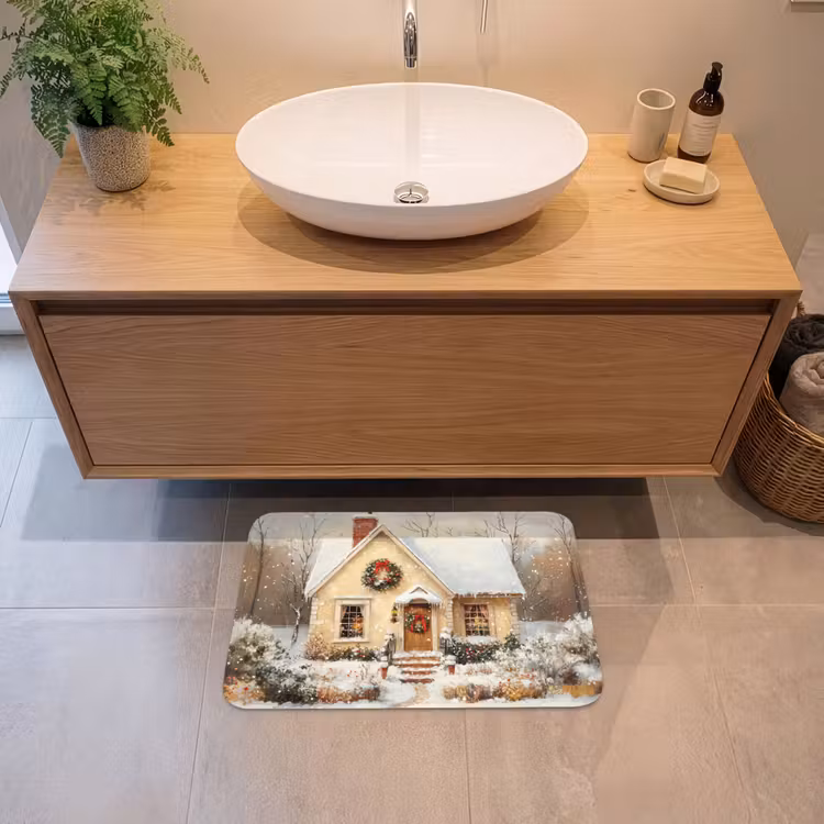 Badematte - Weihnachten - Zuhause - Winter - Schnee — 2