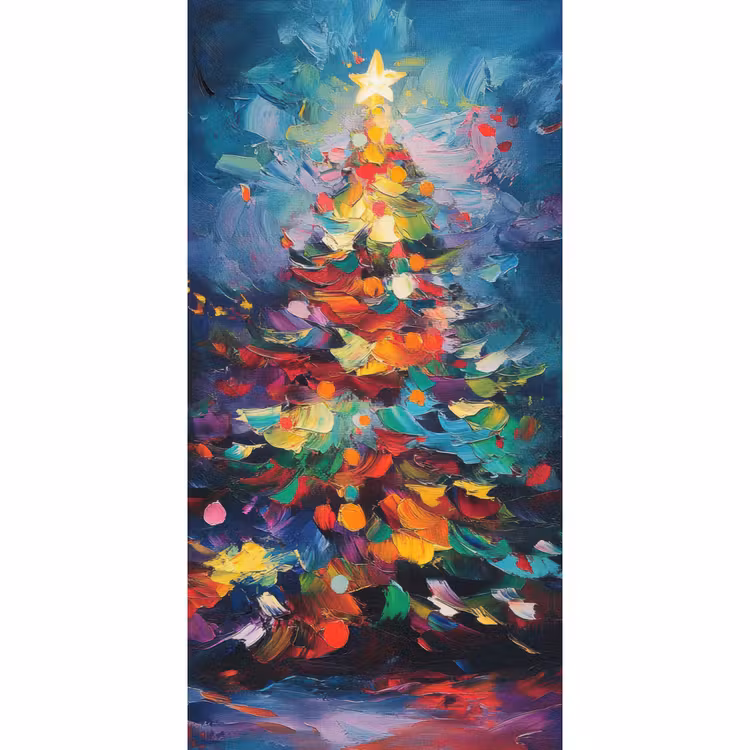 Tapete - Weihnachtsbaum - Weihnachten - Abstrakt - Farbenfroh — 2