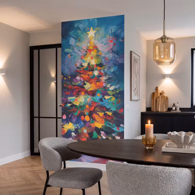 Tapete - Weihnachtsbaum - Weihnachten - Abstrakt - Farbenfroh — 5