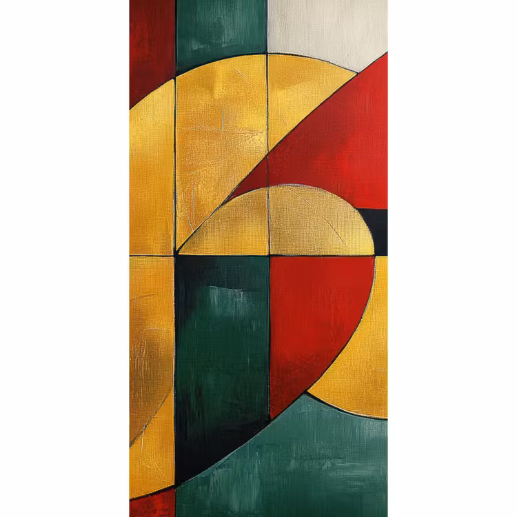 Tapete - Abstrakt - Weihnachten - Gold - Rot - Grün — 2