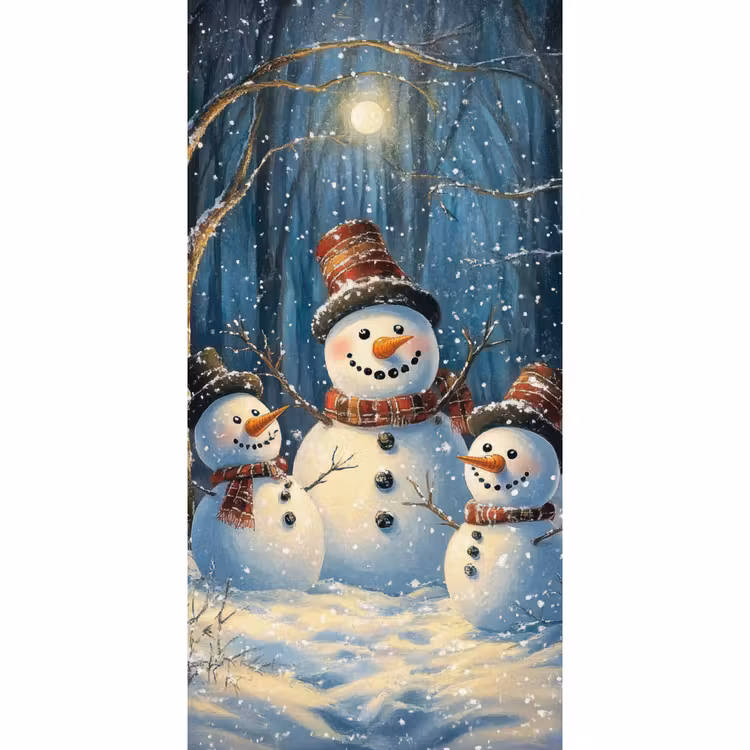Tapete - Schneemann - Schnee - Winter - Wald — 2