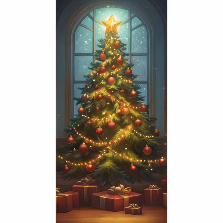 Tapete - Weihnachtsbaum - Geschenk - Winter — 2