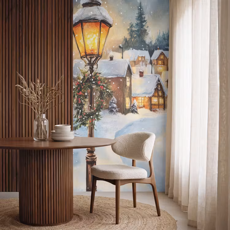 Tapete - Weihnachtsdorf - Häuser - Schnee - Weihnachten — 4