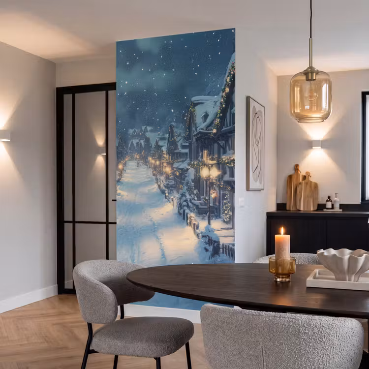 Tapete - Weihnachtsdorf - Weihnachten - Schnee - Winter — 5