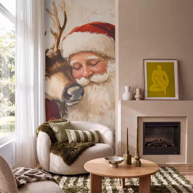 Tapete - Weihnachtsmann - Rentier - Weihnachten — 1