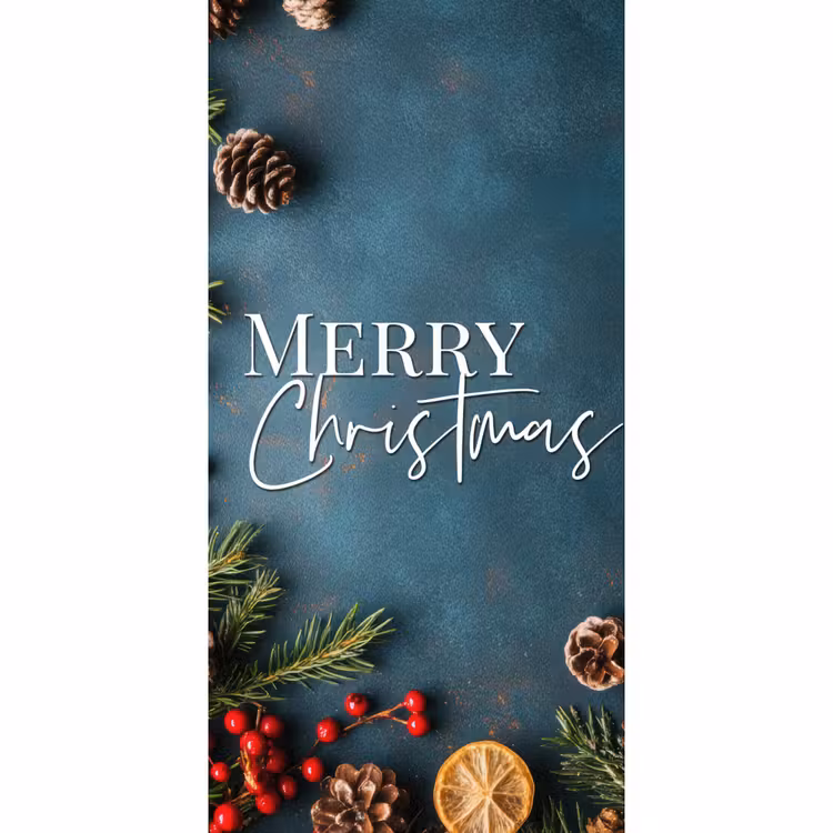Tapete - Frohe Weihnachten - Blau - Weihnachten - Winter — 2