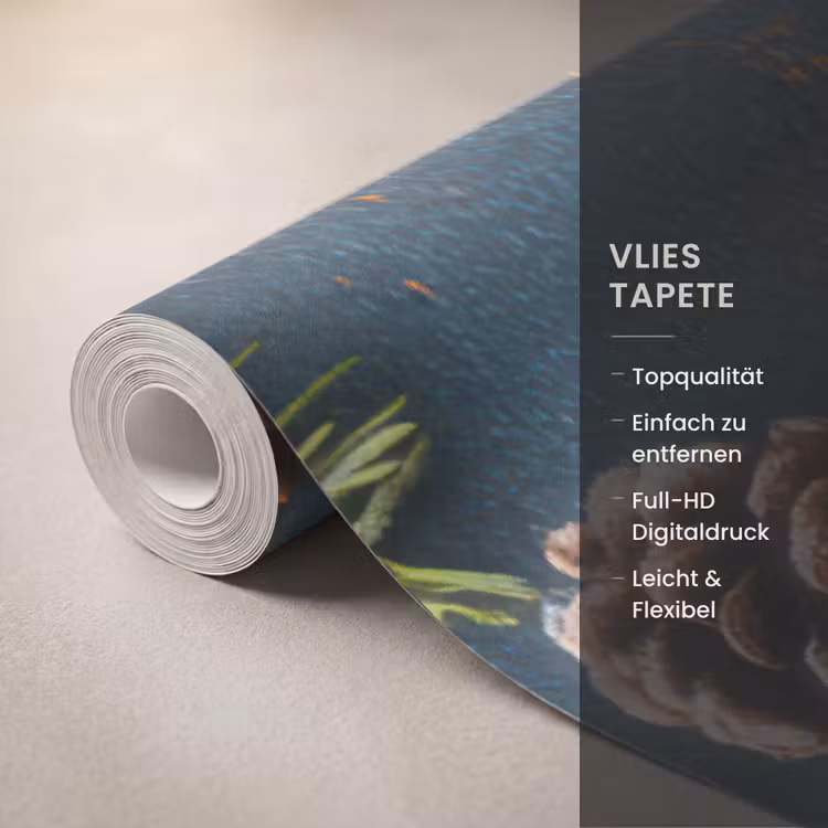 Tapete - Frohe Weihnachten - Blau - Weihnachten - Winter — 3