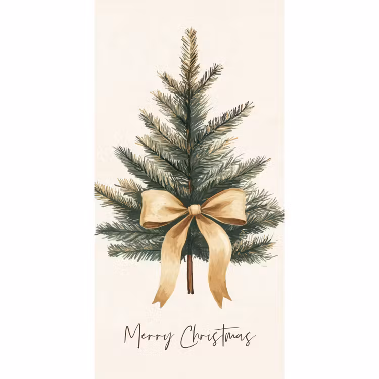 Tapete - Weihnachtsbaum - Weihnachten - Frohe Weihnachten - Beige — 2