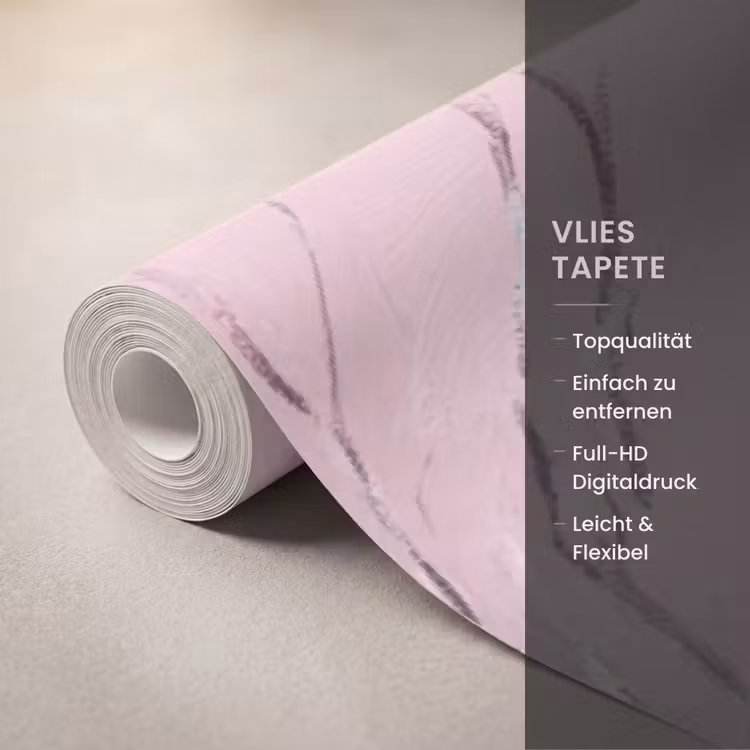 Tapete - Weihnachtsdorf - Rosa - Winter - Schnee - Häuser — 3