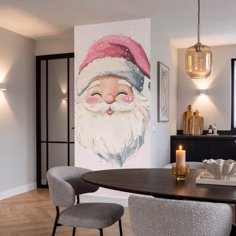 Tapete - Weihnachtsmann - Weihnachten - Zitat - Beige — 5