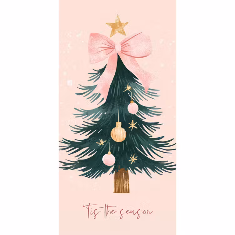 Tapete - Weihnachtszeit - Weihnachtsbaum - Rosa — 2