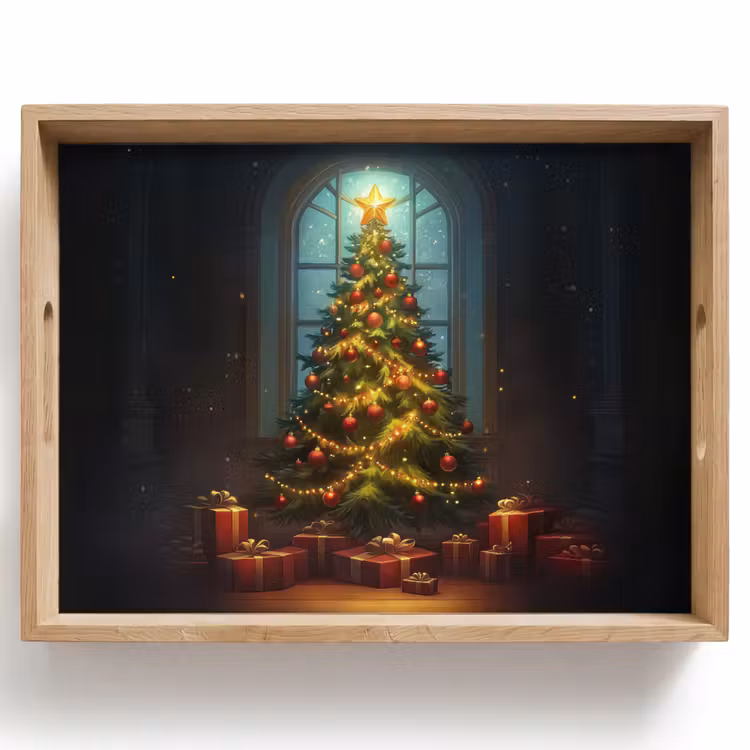 Tablett - Weihnachtsbaum - Geschenk - Winter — 1