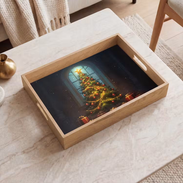 Tablett - Weihnachtsbaum - Geschenk - Winter — 2
