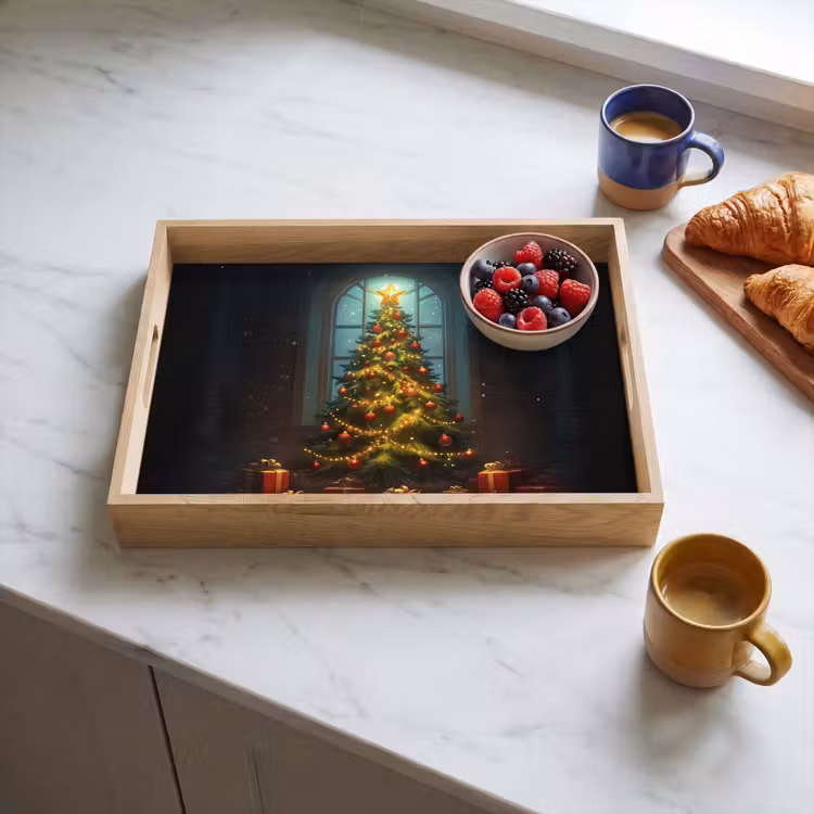 Tablett - Weihnachtsbaum - Geschenk - Winter — 4