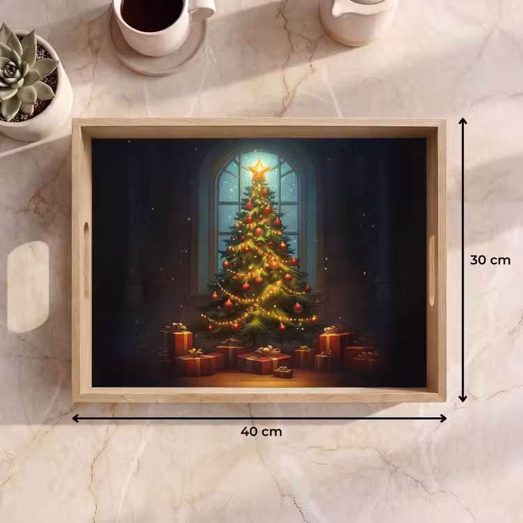 Tablett - Weihnachtsbaum - Geschenk - Winter — 9
