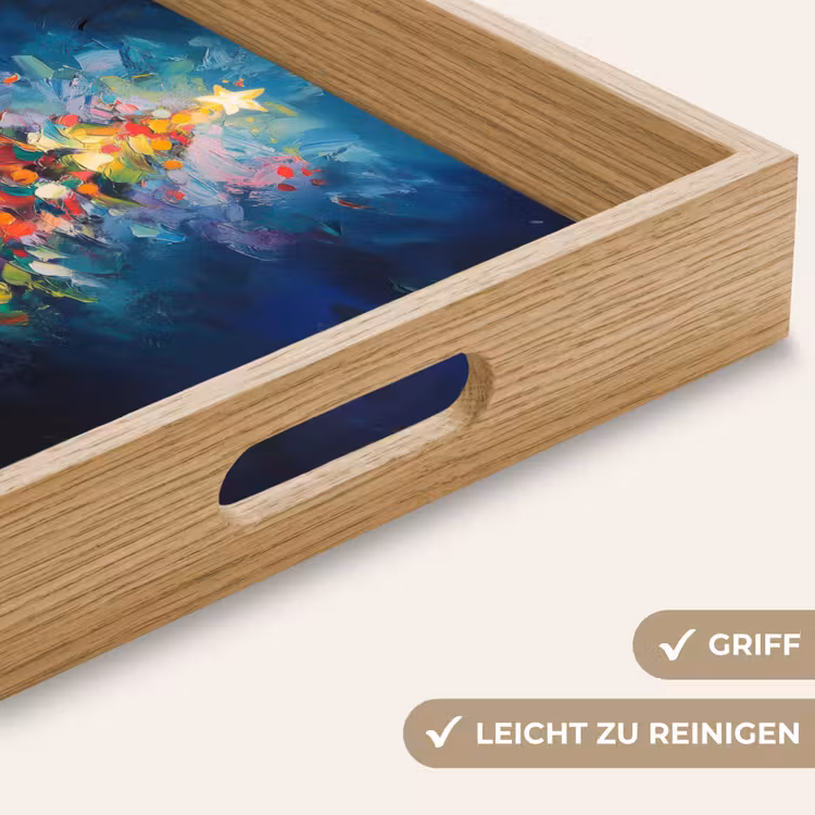 Tablett - Weihnachtsbaum - Weihnachten - Abstrakt - Farbenfroh — 5