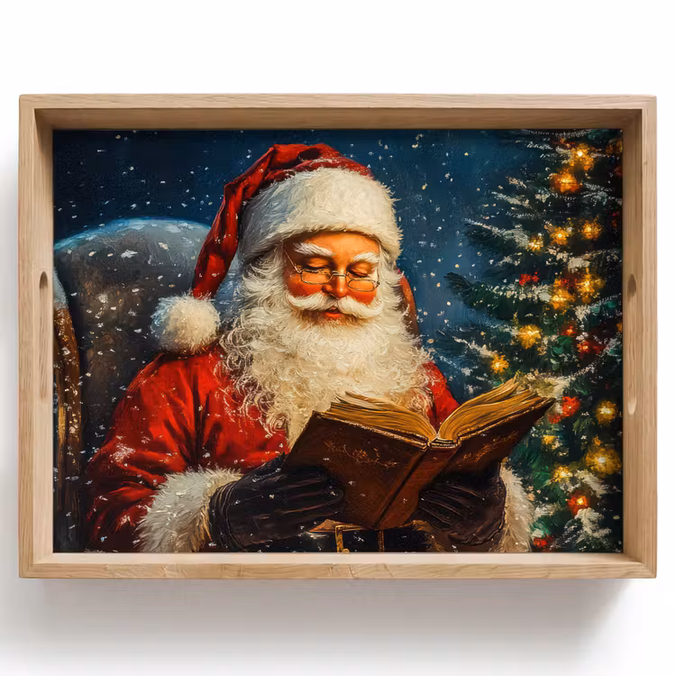 Tablett - Weihnachtsmann - Weihnachten - Winter - Weihnachtsbaum — 1