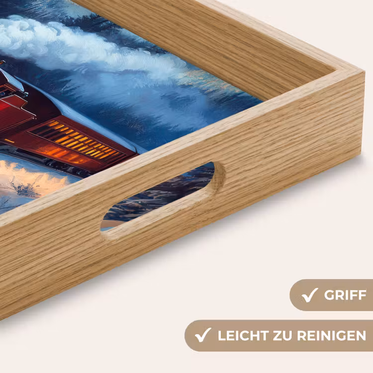 Tablett - Zug - Weihnachten - Schnee - Weihnachtszug — 5