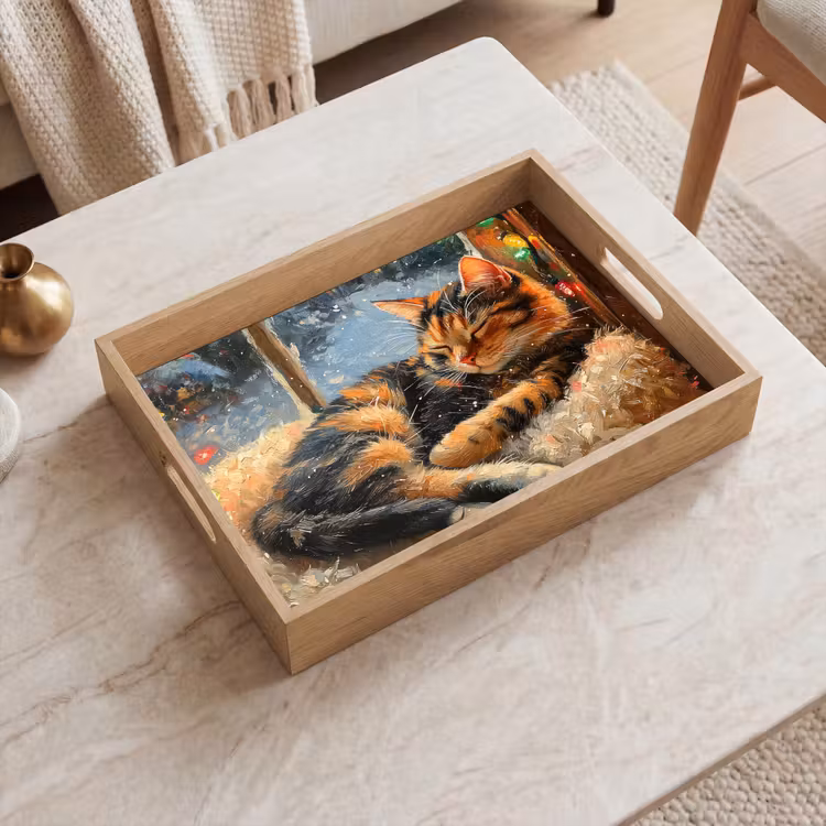 Tablett - Katze - Weihnachten - Winter - Tier — 2