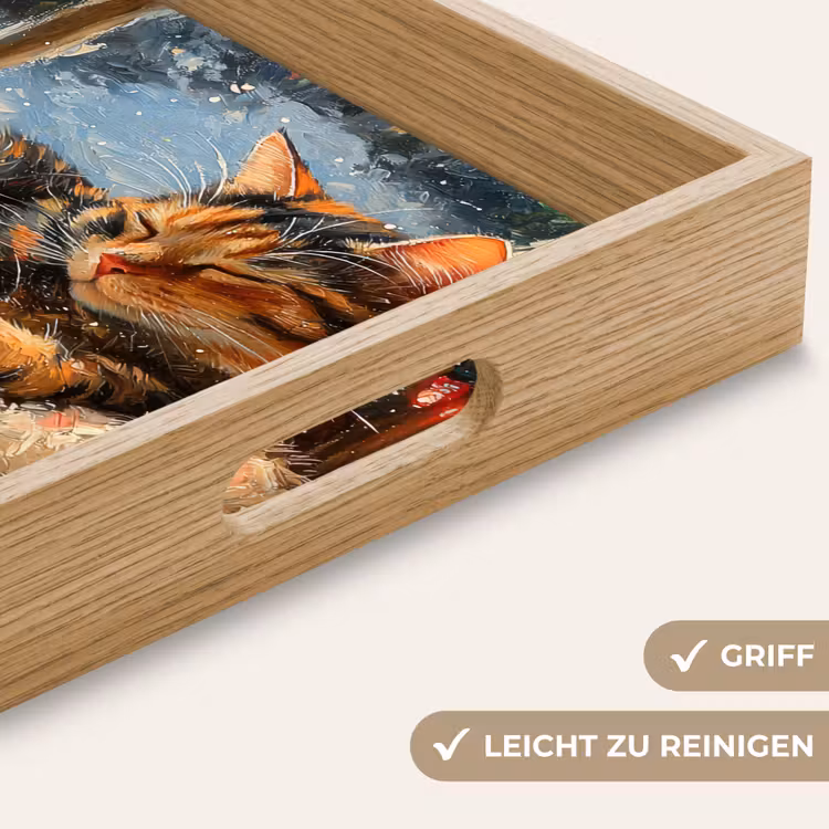 Tablett - Katze - Weihnachten - Winter - Tier — 5