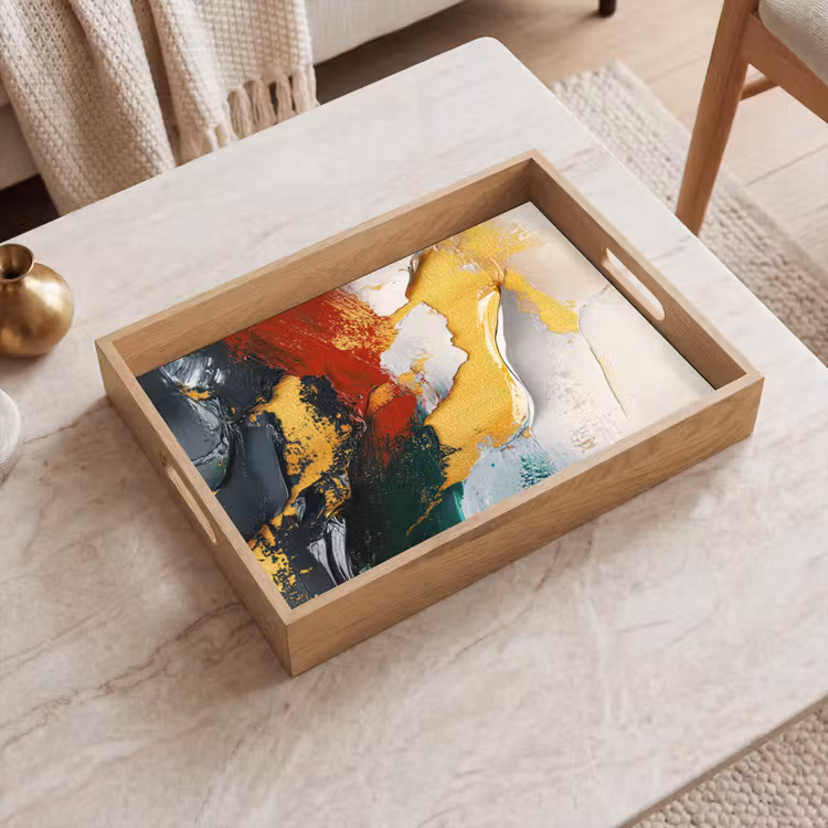 Tablett - Modern - Weihnachten - Abstrakt - Gold — 2