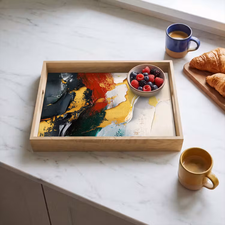 Tablett - Modern - Weihnachten - Abstrakt - Gold — 4