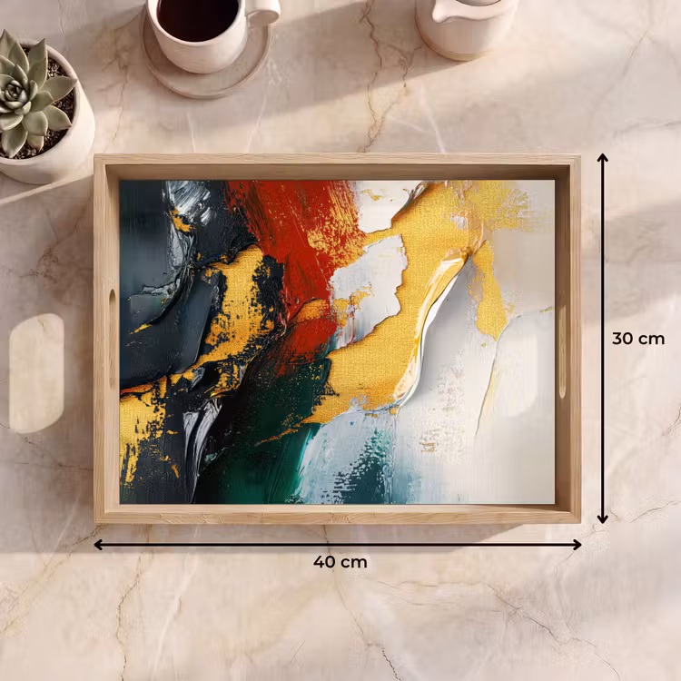 Tablett - Modern - Weihnachten - Abstrakt - Gold — 9