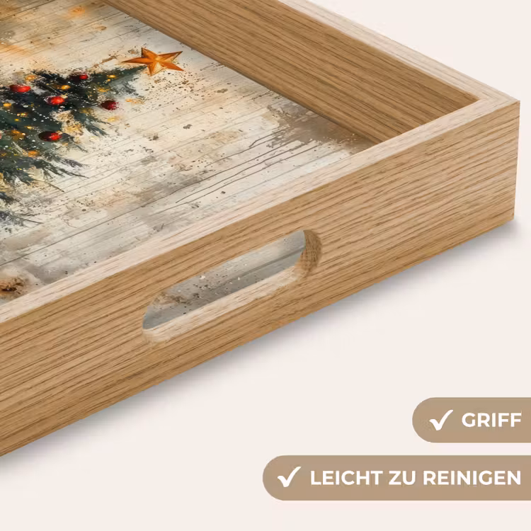 Tablett - Weihnachtsbaum - Vintage - Weihnachten - Geschenk — 5