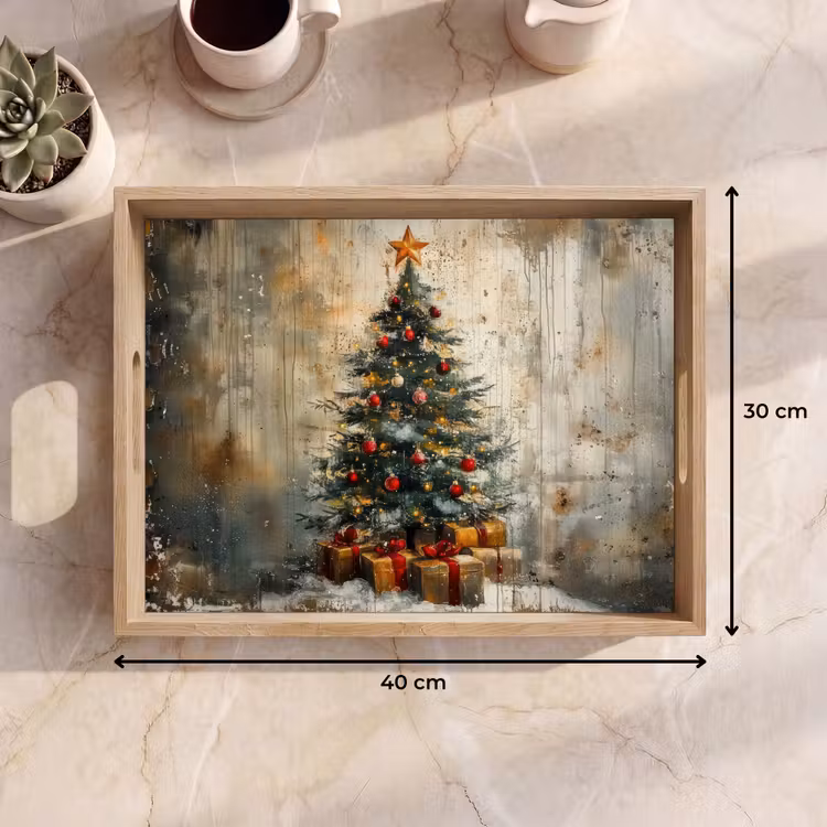 Tablett - Weihnachtsbaum - Vintage - Weihnachten - Geschenk — 9