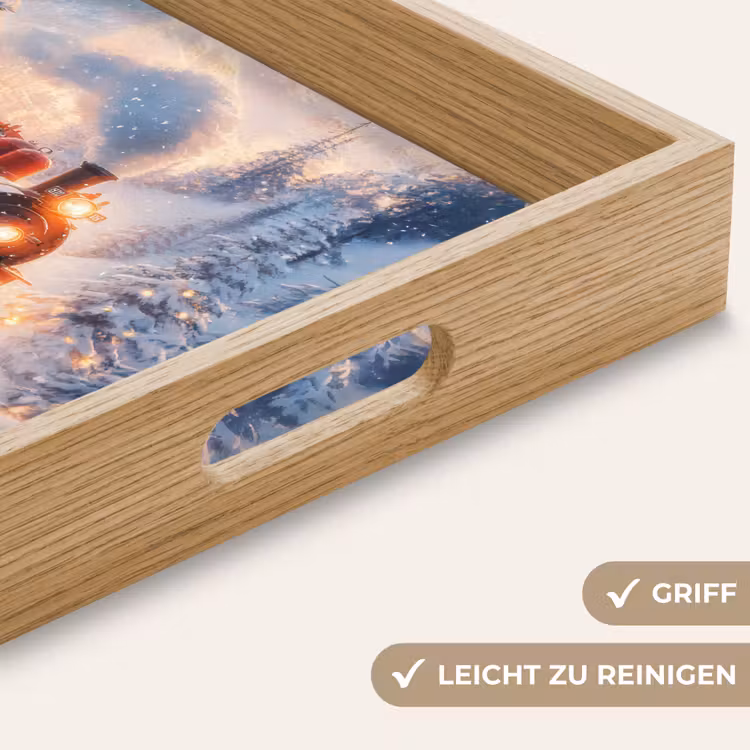 Tablett - Weihnachtszug - Schnee - Winter - Weihnachten — 5