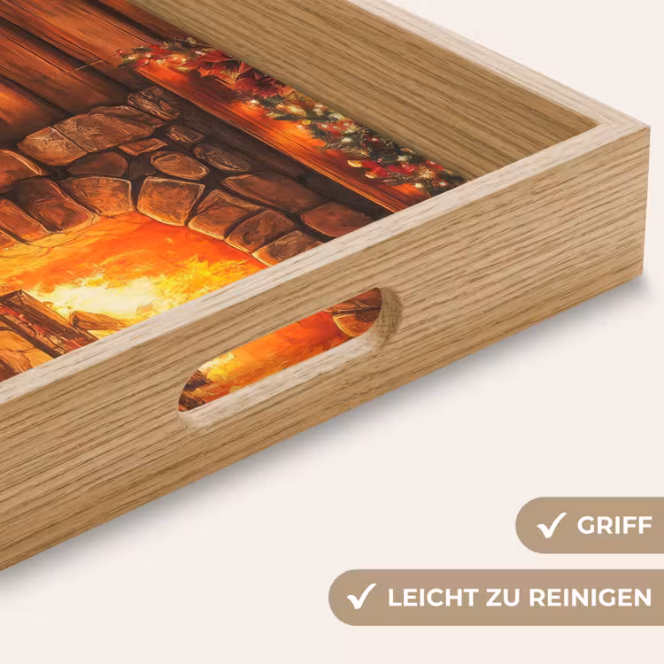 Tablett - Winter - Weihnachten - Zuhause - Kamin — 5
