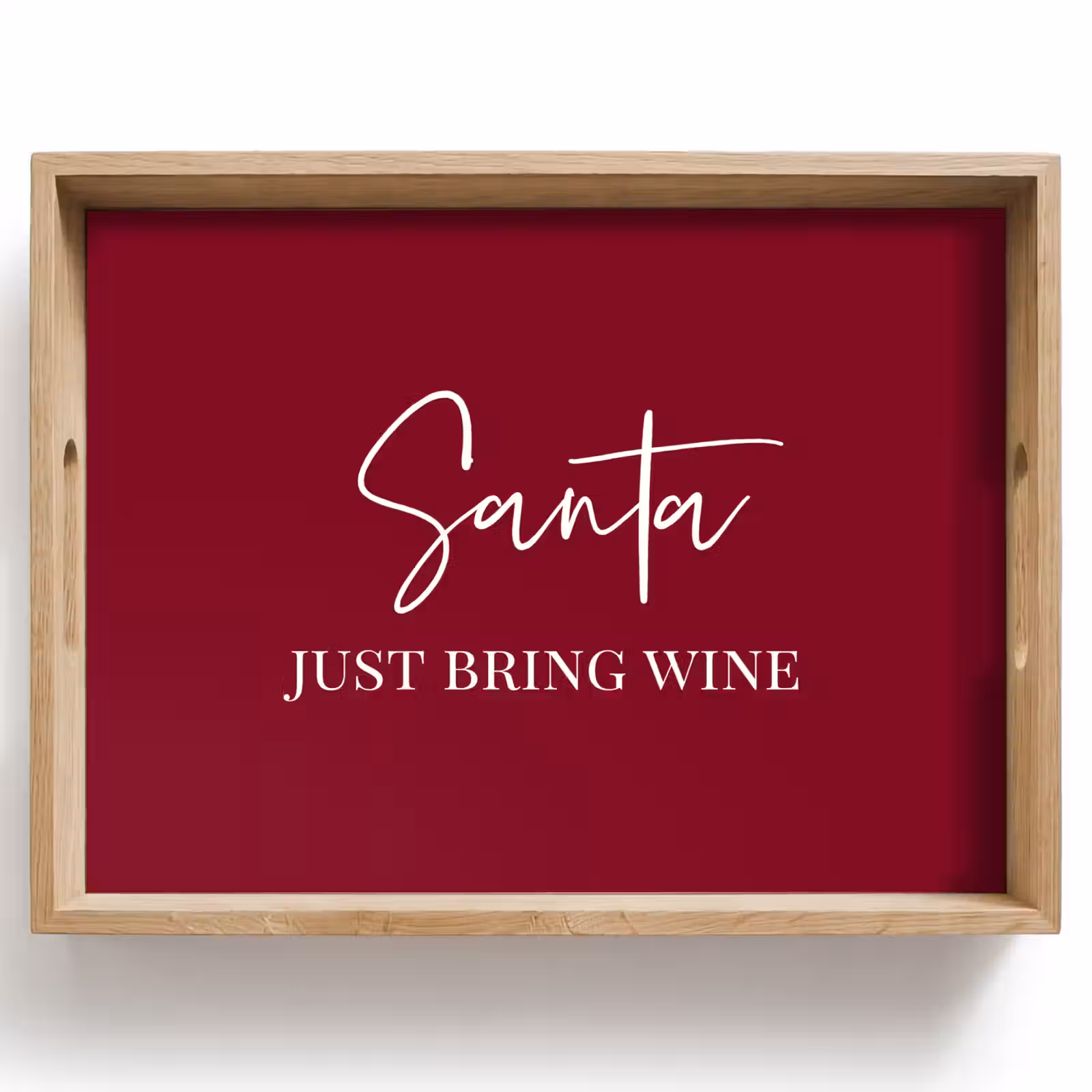 Tablett - Weihnachtsmann - Wein - Rot - Weihnachten - Weihnachtsmann — 1
