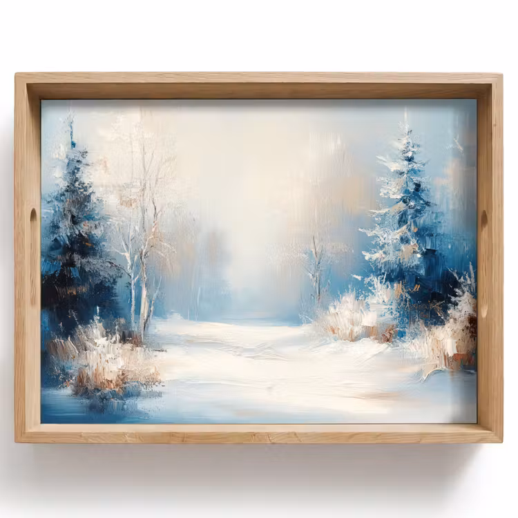 Tablett - Wald – Winter – Natur – Abstrakt – Schnee — 1