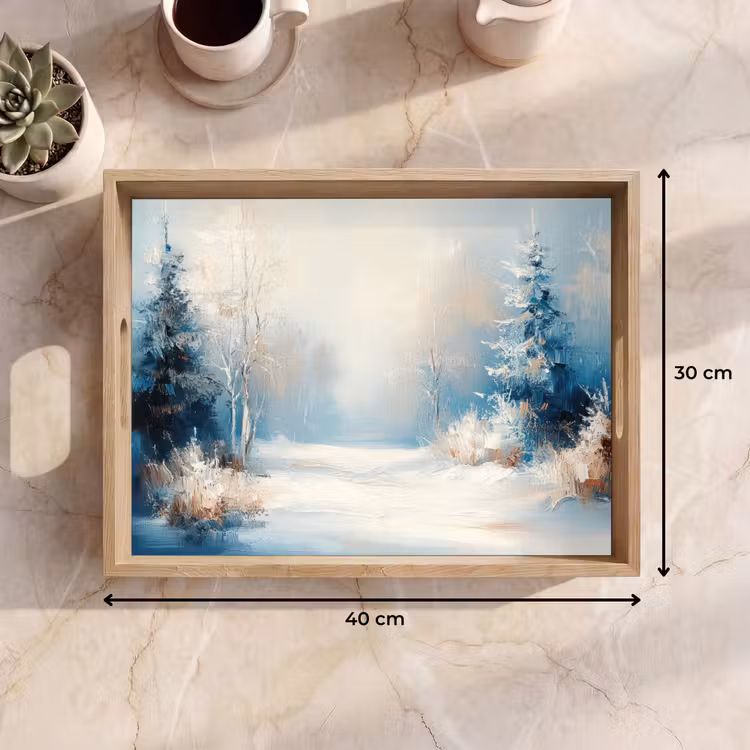 Tablett - Wald – Winter – Natur – Abstrakt – Schnee — 9