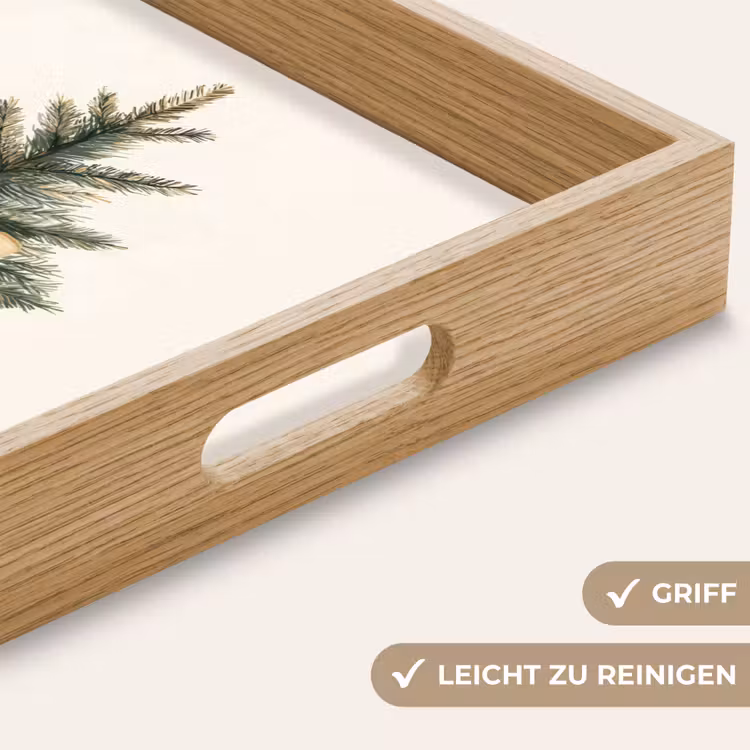 Tablett - Weihnachtsbaum - Weihnachten - Frohe Weihnachten - Beige — 5