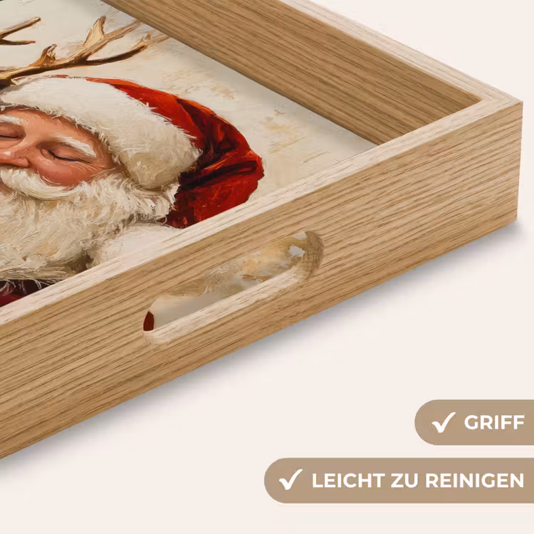 Tablett - Weihnachtsmann - Rentier - Weihnachten — 5