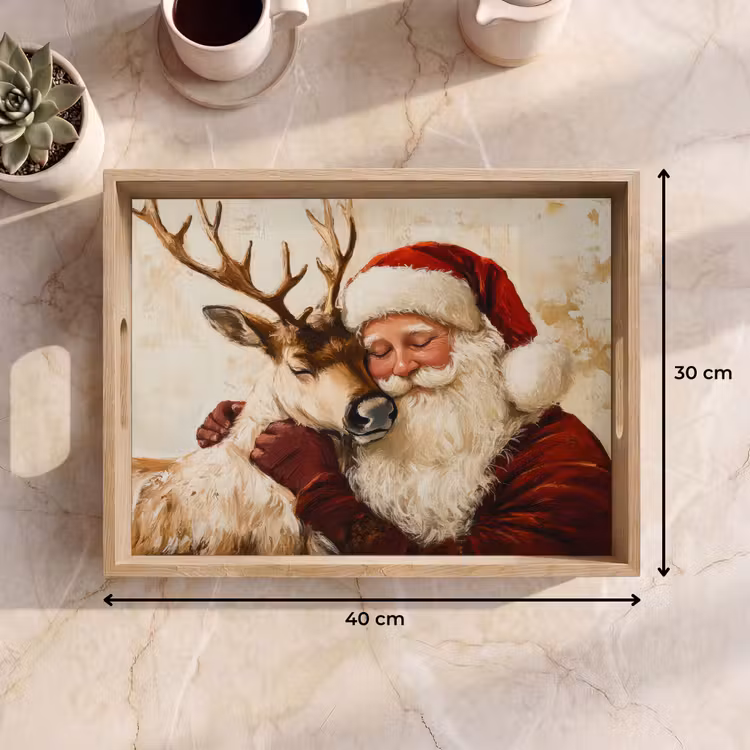 Tablett - Weihnachtsmann - Rentier - Weihnachten — 9