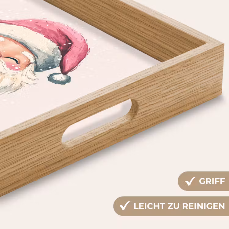 Tablett - Weihnachtsmann - Weihnachten - Zitat - Beige — 5