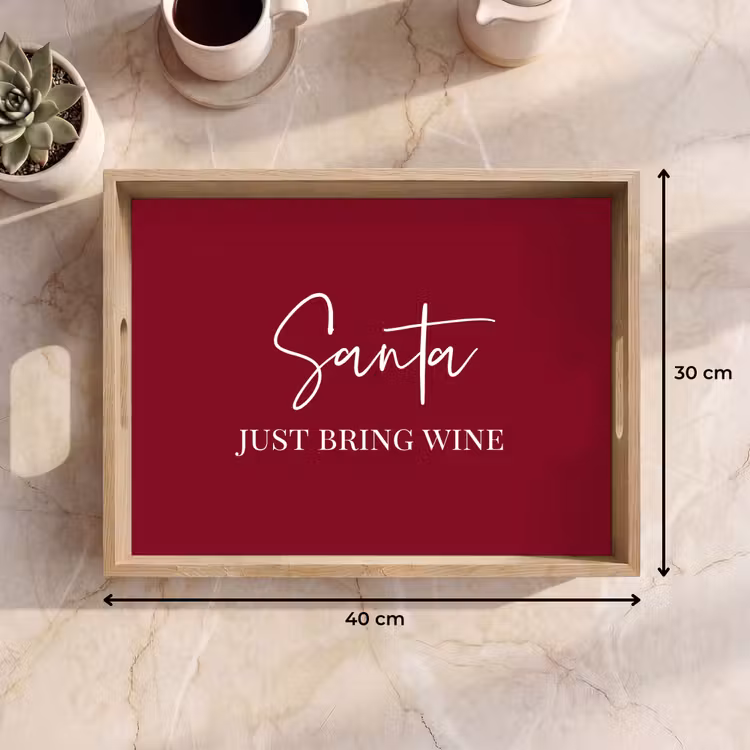 Tablett - Weihnachtsmann - Wein - Rot - Weihnachten - Weihnachtsmann — 9